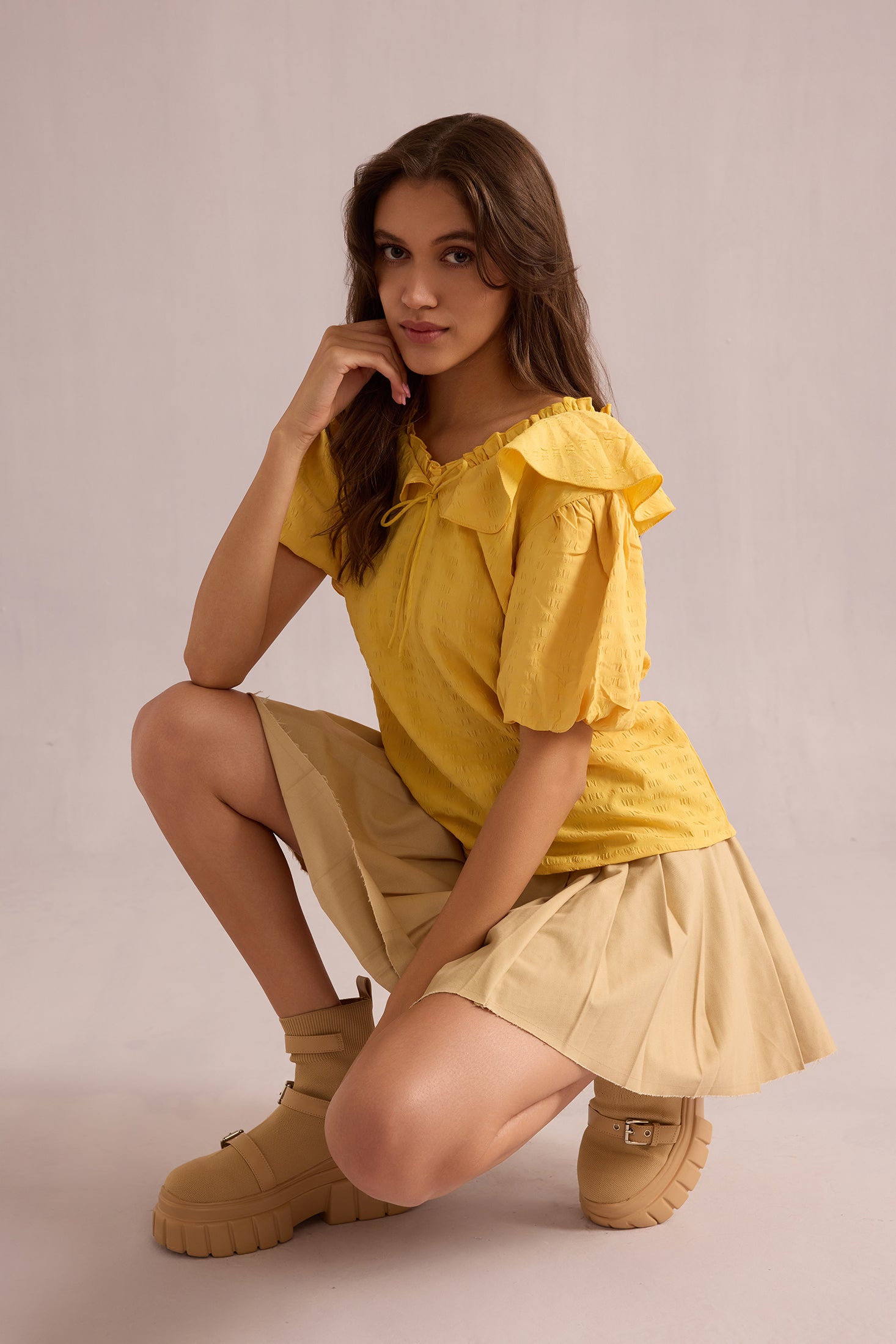 Layla Golden Top In Yellow