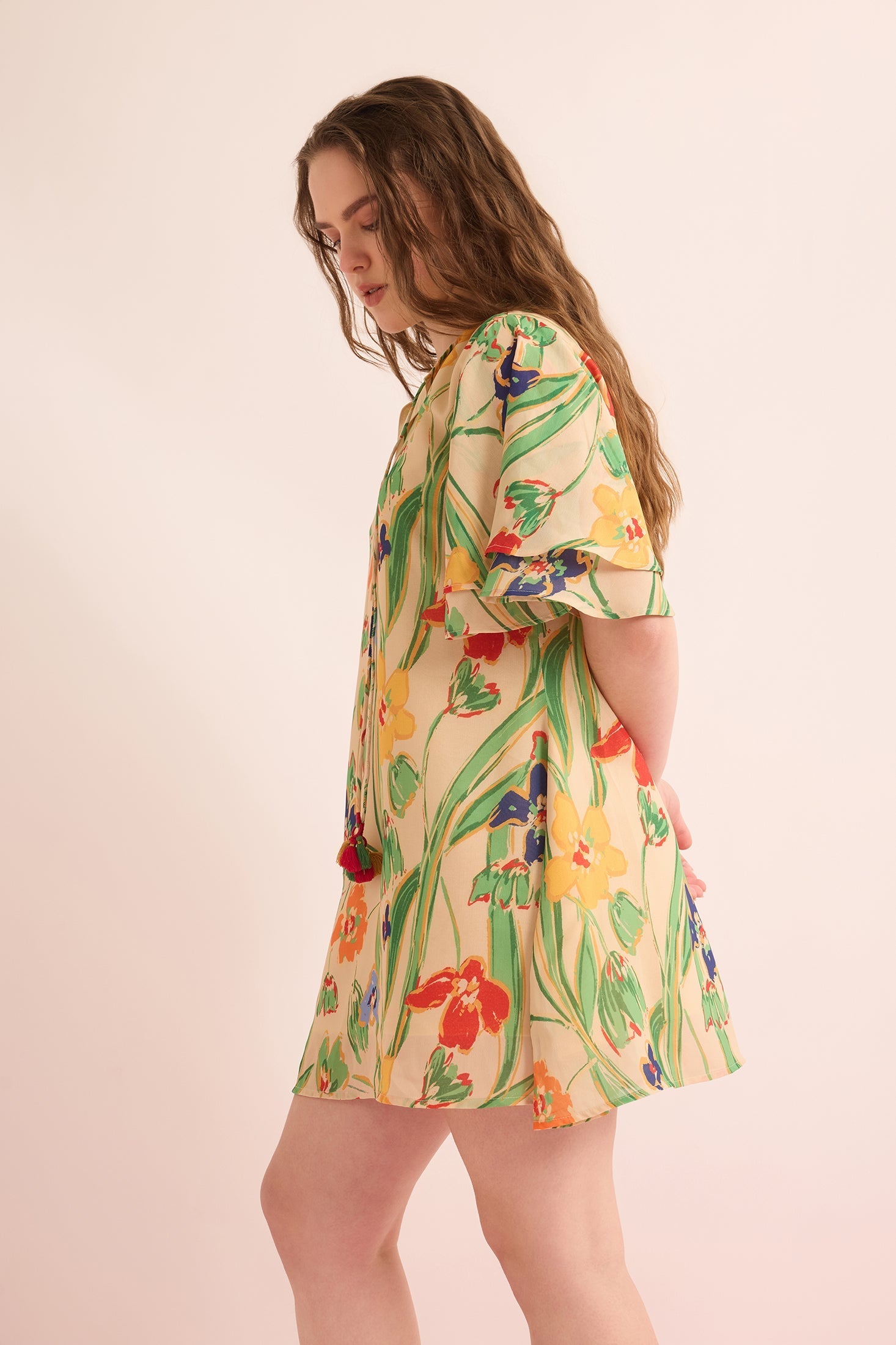 Always Emily Floral Dress In Multicolor