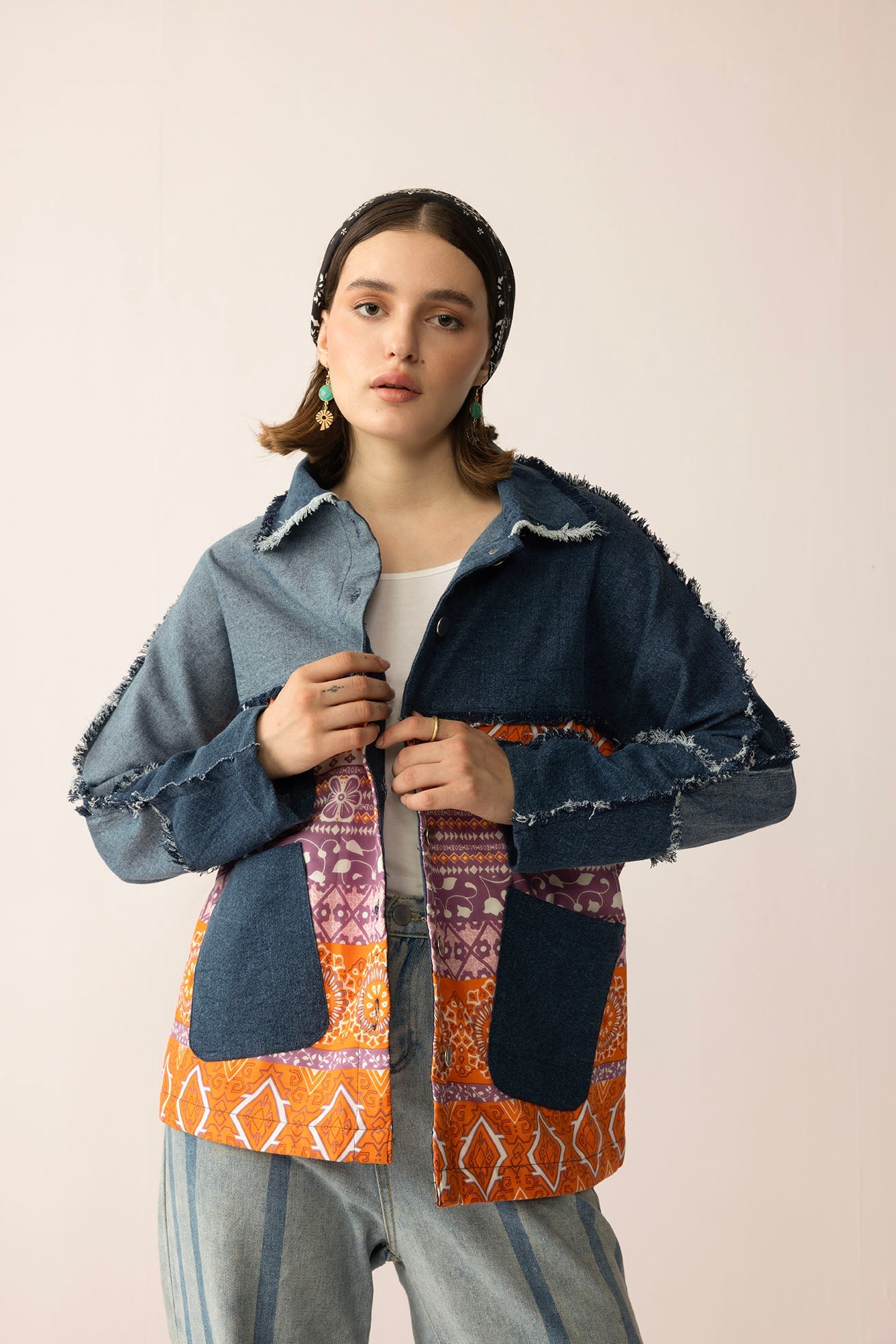 The Tessa Dune Shacket in Copper Denim