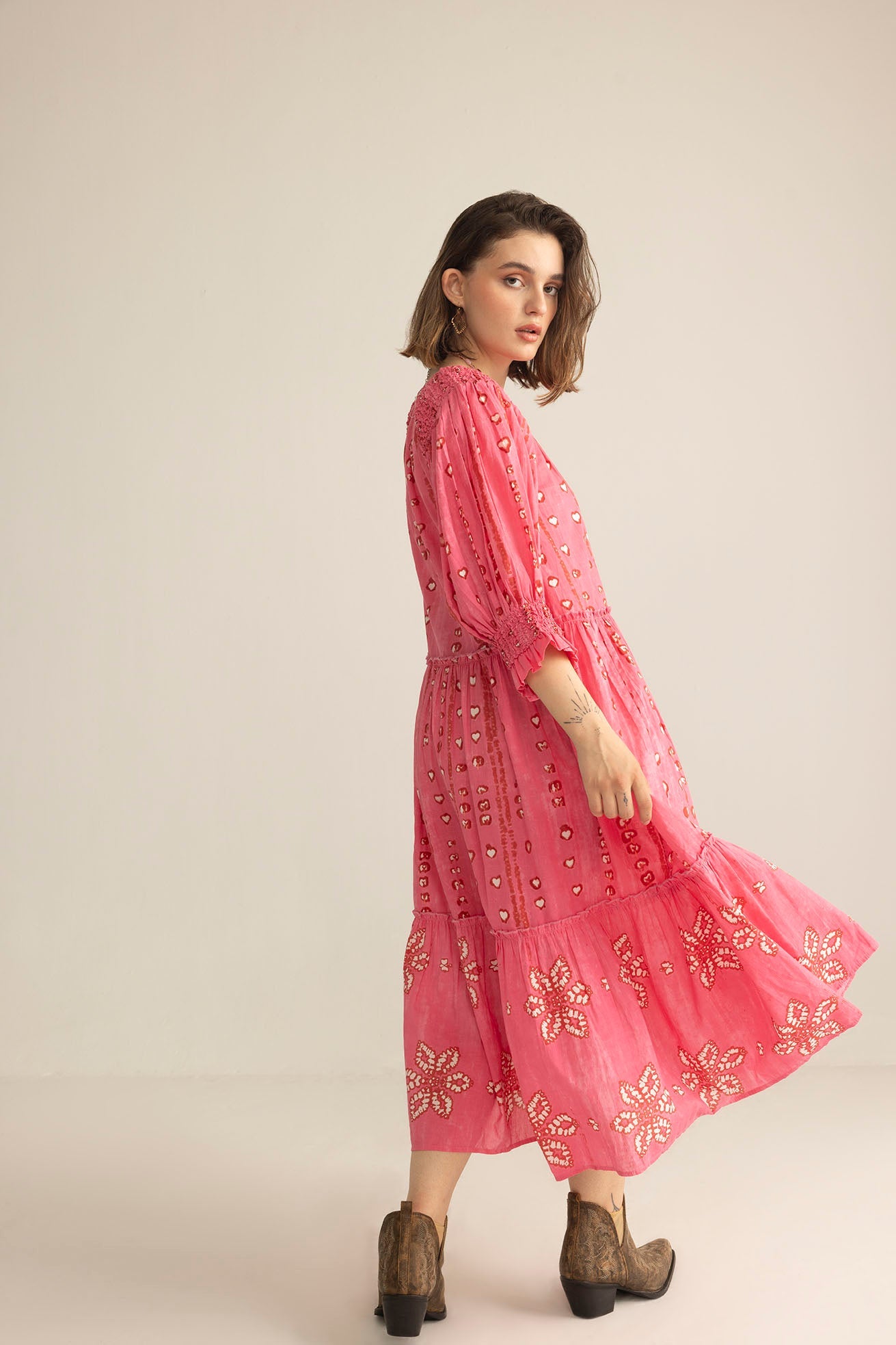 Gypsy Heart Dress in Poppy Red