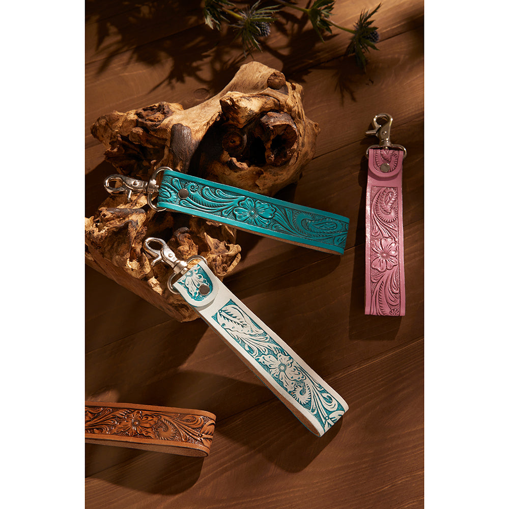 Blooming Meadow Key Fob in Turquoise