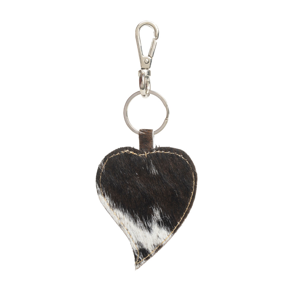 Heart's Love Key Fob in Black & White