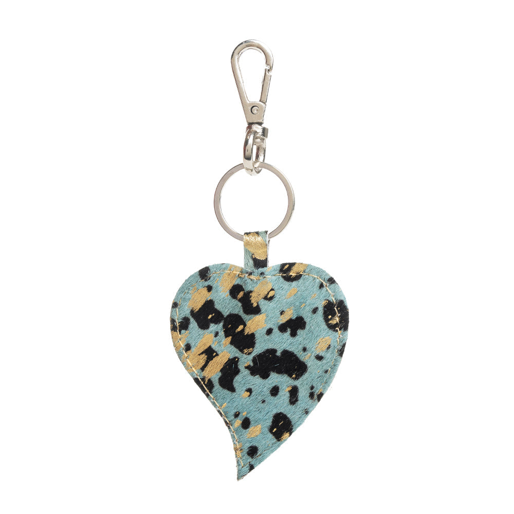 Heart's Love Key Fob in Turquoise