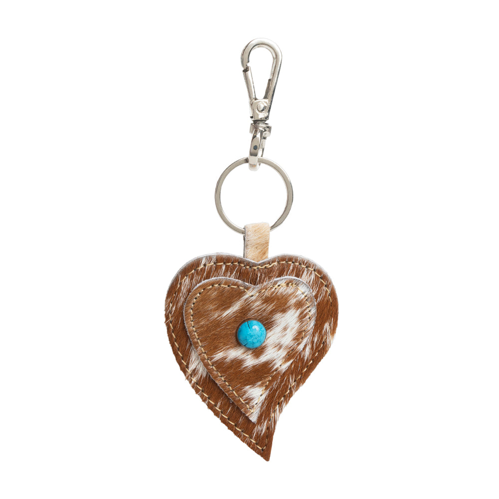 Heart's Love Key Fob in Caramel