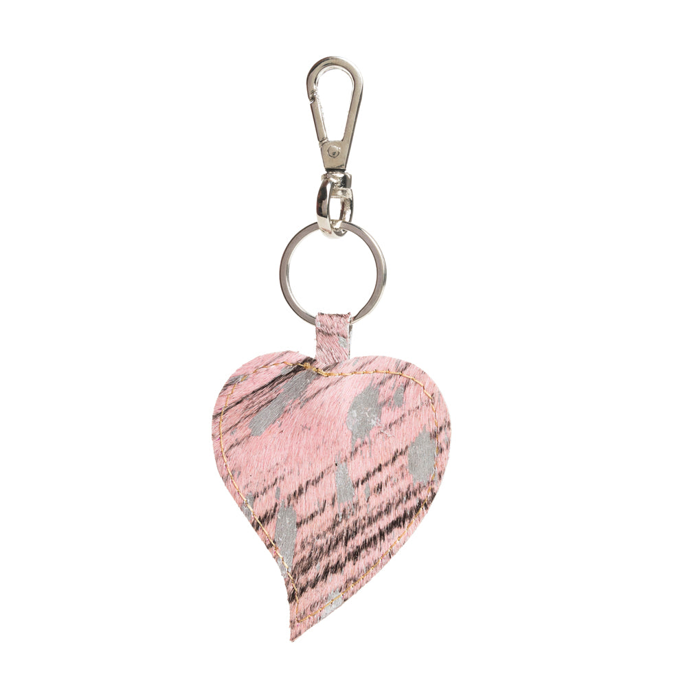 Heart's Love Key Fob in Pink