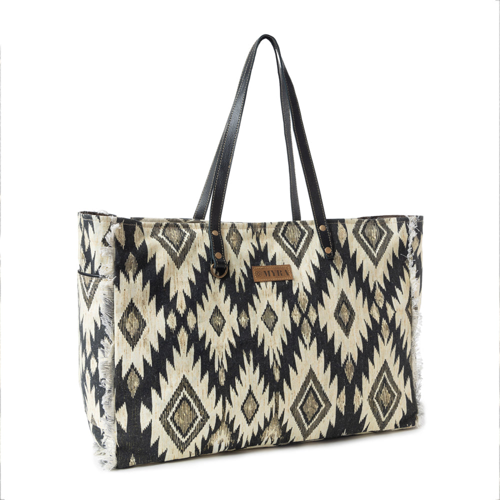 Tribal Spirit Adventure Weekender Bag In Black & White
