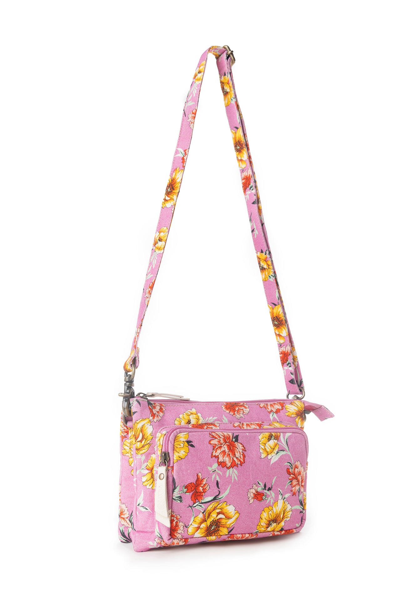 Myra Florabelle Crossbody Bag in Peach Summer