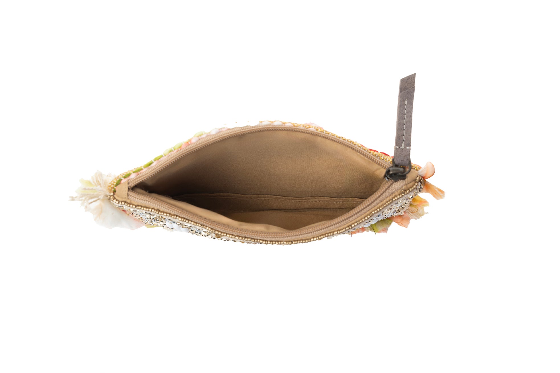 Myra Eye of the Storm Beaded Pouch in Gold Gaze