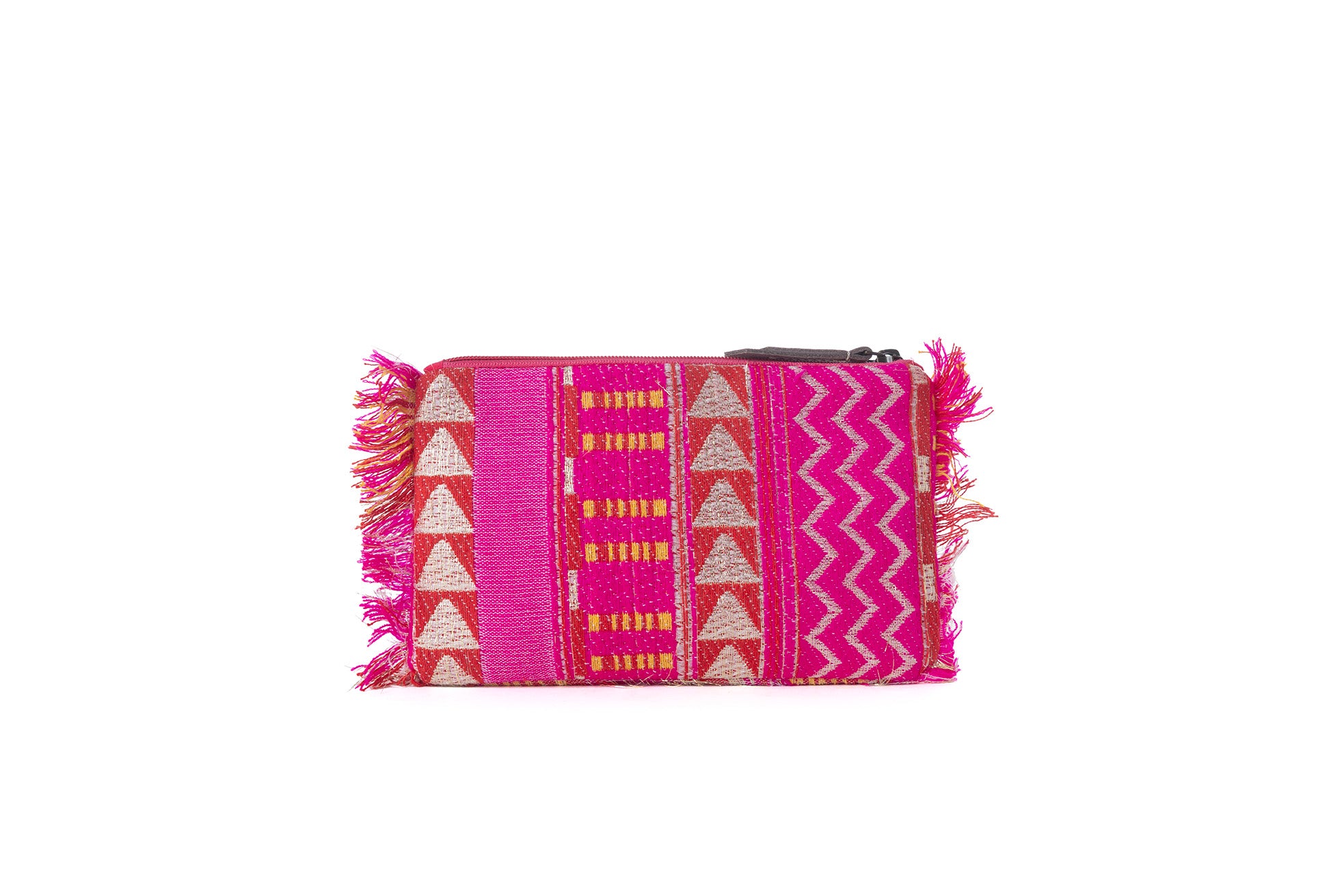 Myra Eye of the Storm Beaded Pouch in Pink Mirage