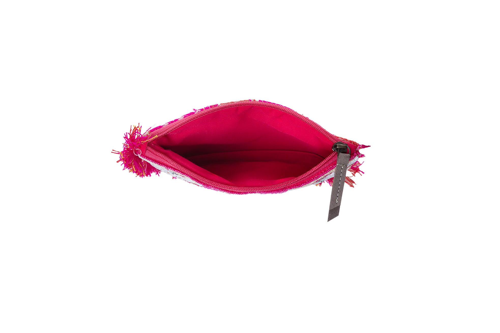 Myra Eye of the Storm Beaded Pouch in Pink Mirage