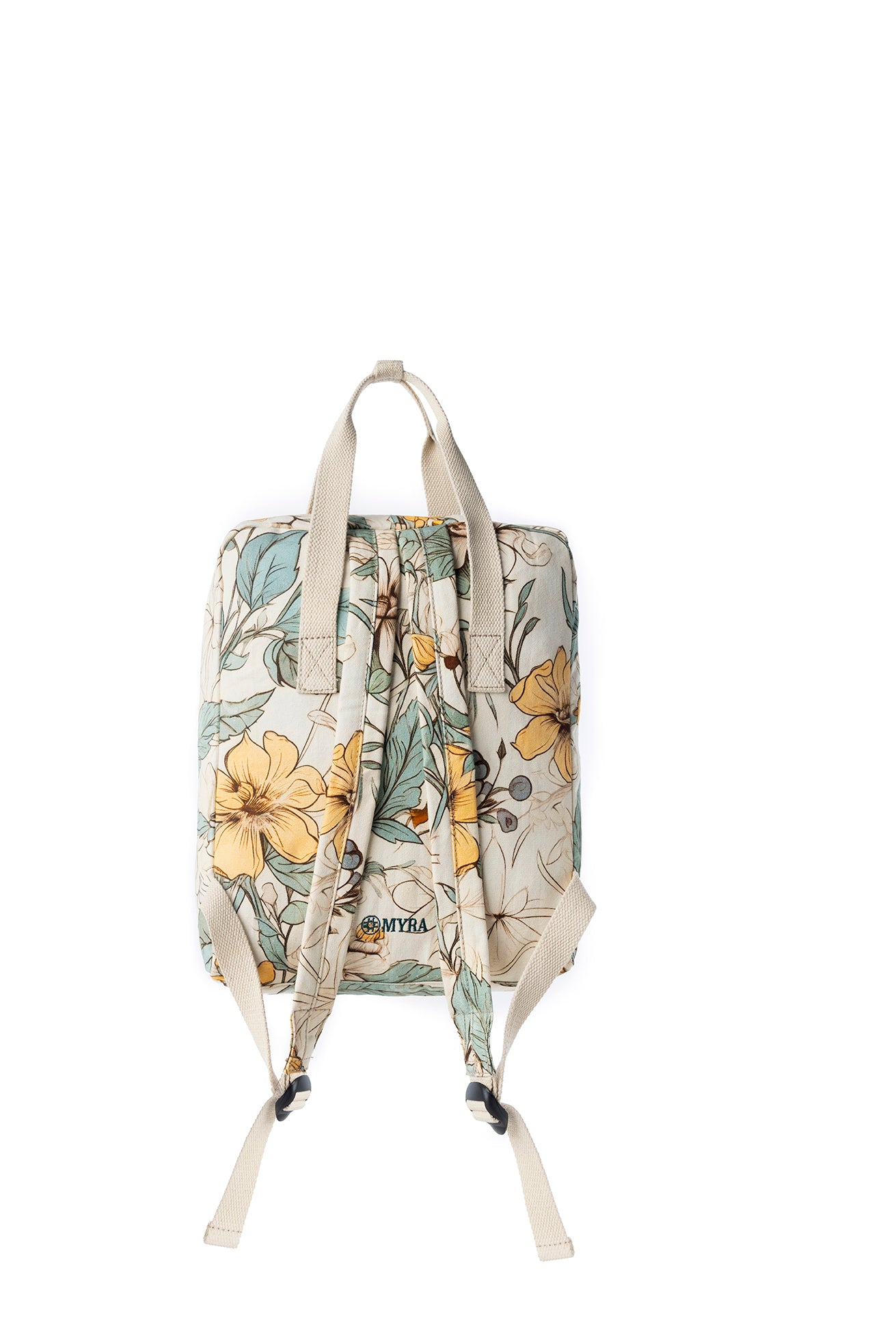 Myra Pine Meadow Cotton & Leather Crossbody Bag in Ivory