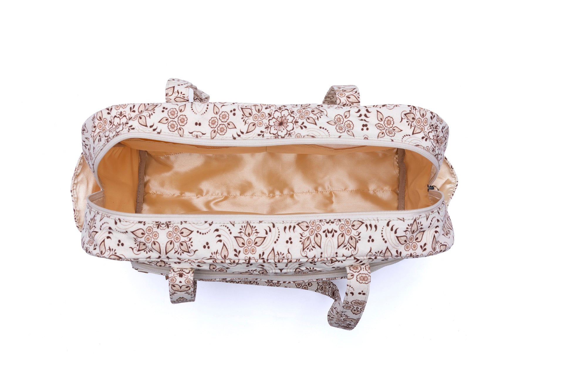Myra Sunnyfield Cotton Diaper Bag in Mocha Beige