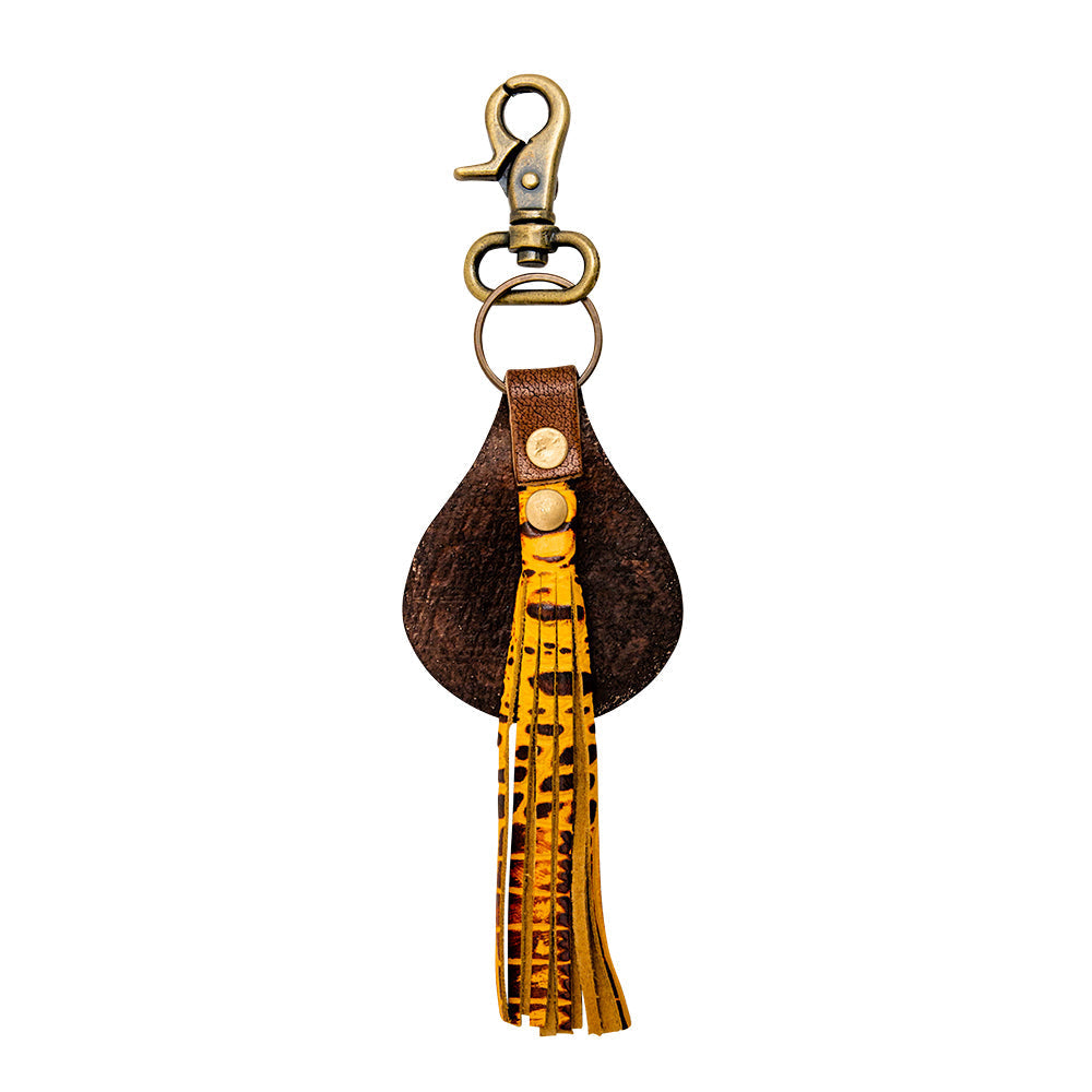 Amplefy Hand-Tooled Leather Keyfob