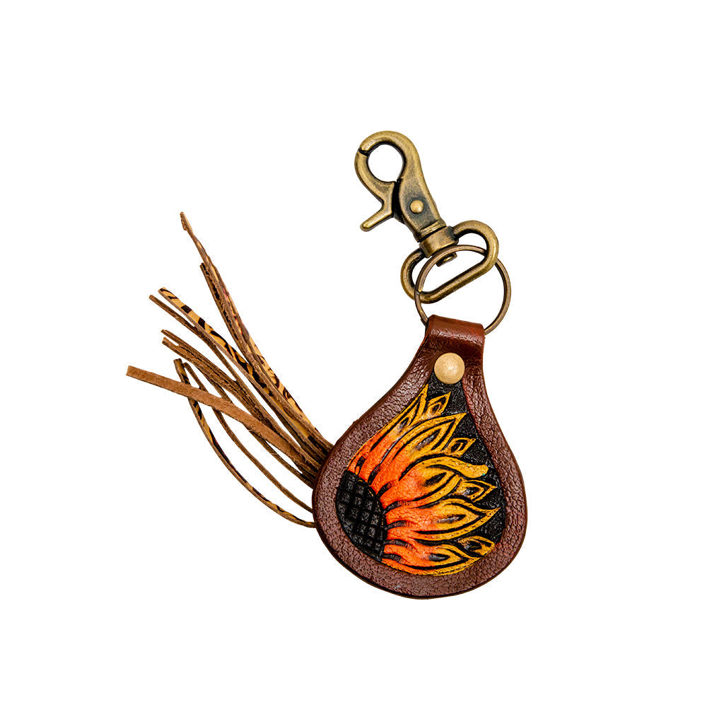 Creddit Hand-Tooled Leather Keyfob