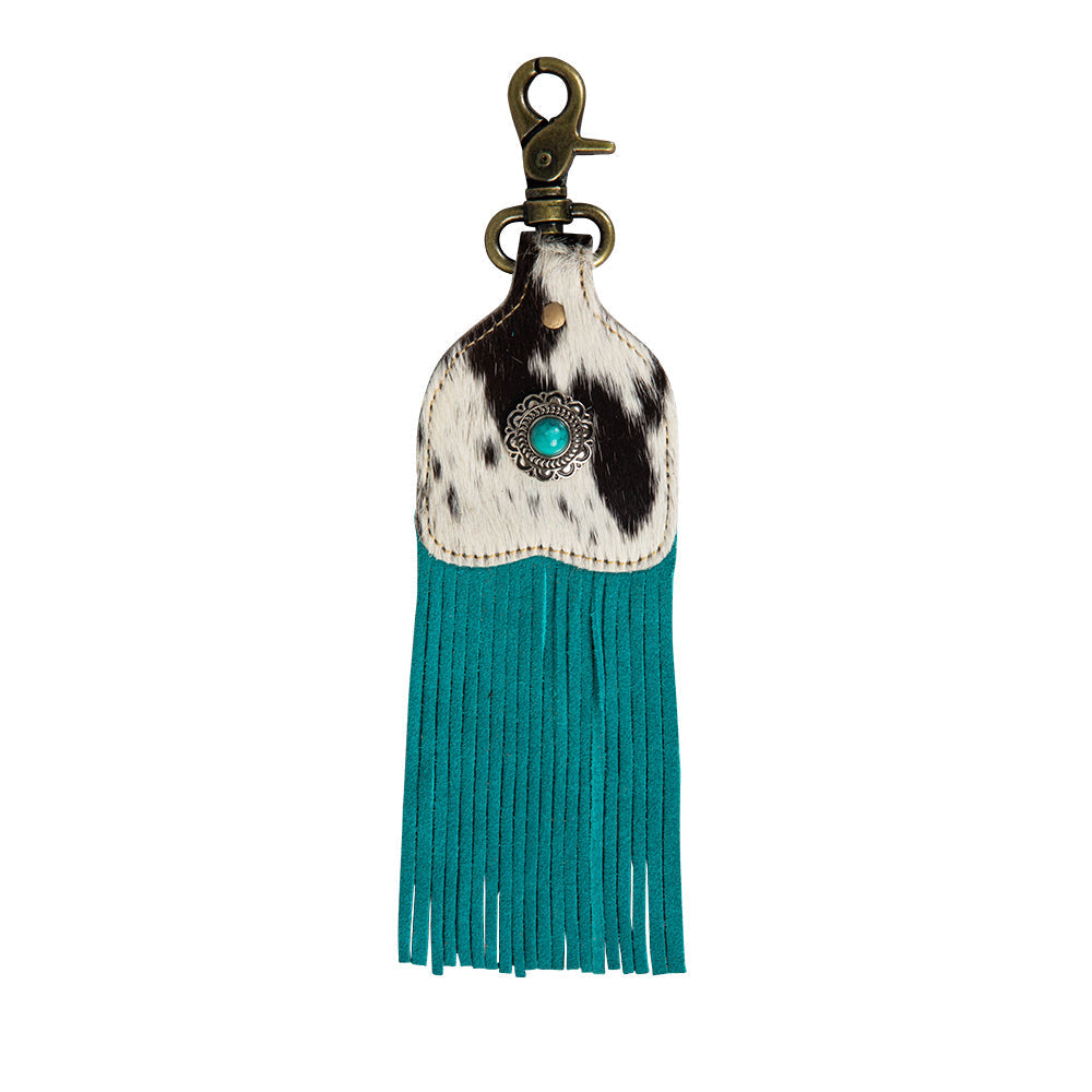 Running River Hairon Hide Fringed Key Fob