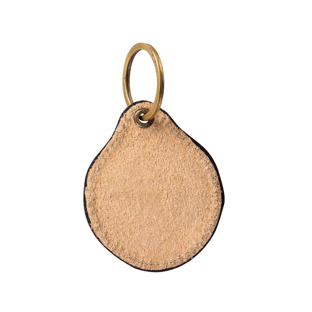 Glowing Bloom Hand-Tooled Key Fob