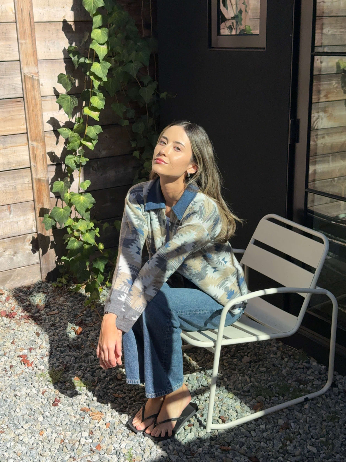 Raign Button Front Shacket Sweater