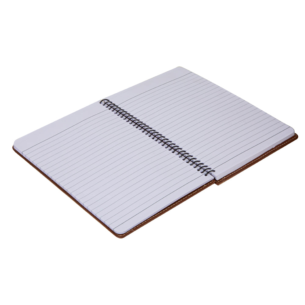 Mind Streamer Hair-On Hide Diary In Brown & White