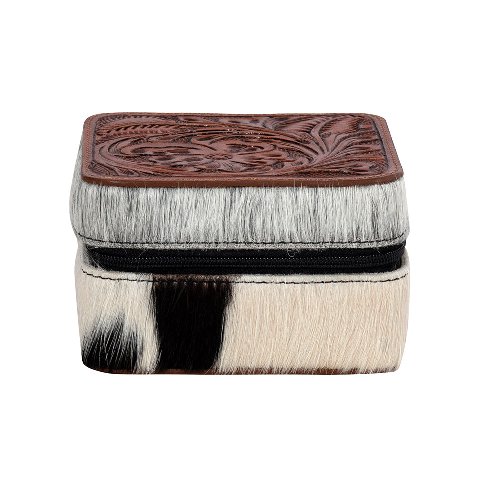 Tilly Bluff Square Hair-on Hide Jewelry Box