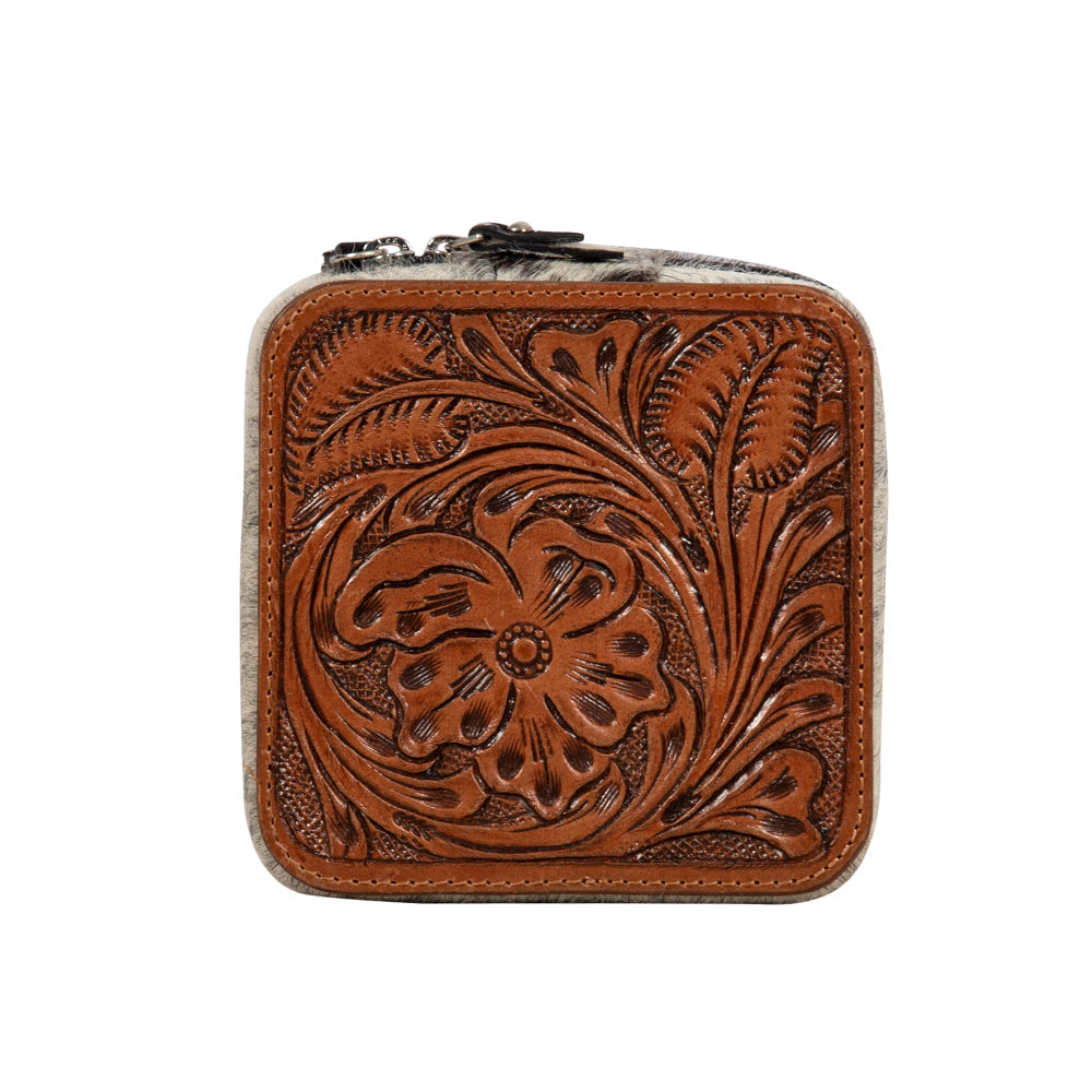 Tilly Bluff Square Hair-on Hide Jewelry Box