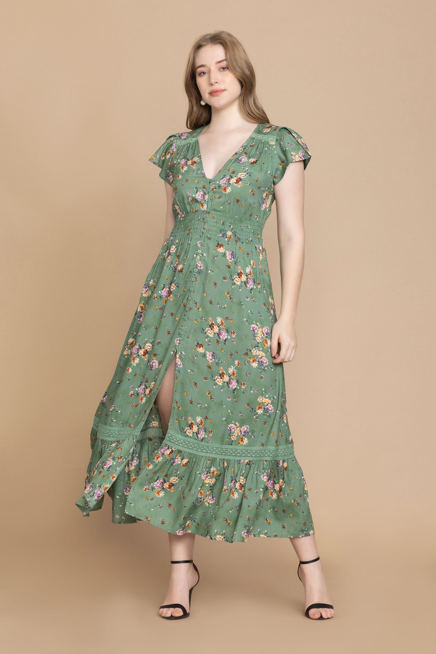 Carletina Floral Smocking Dress