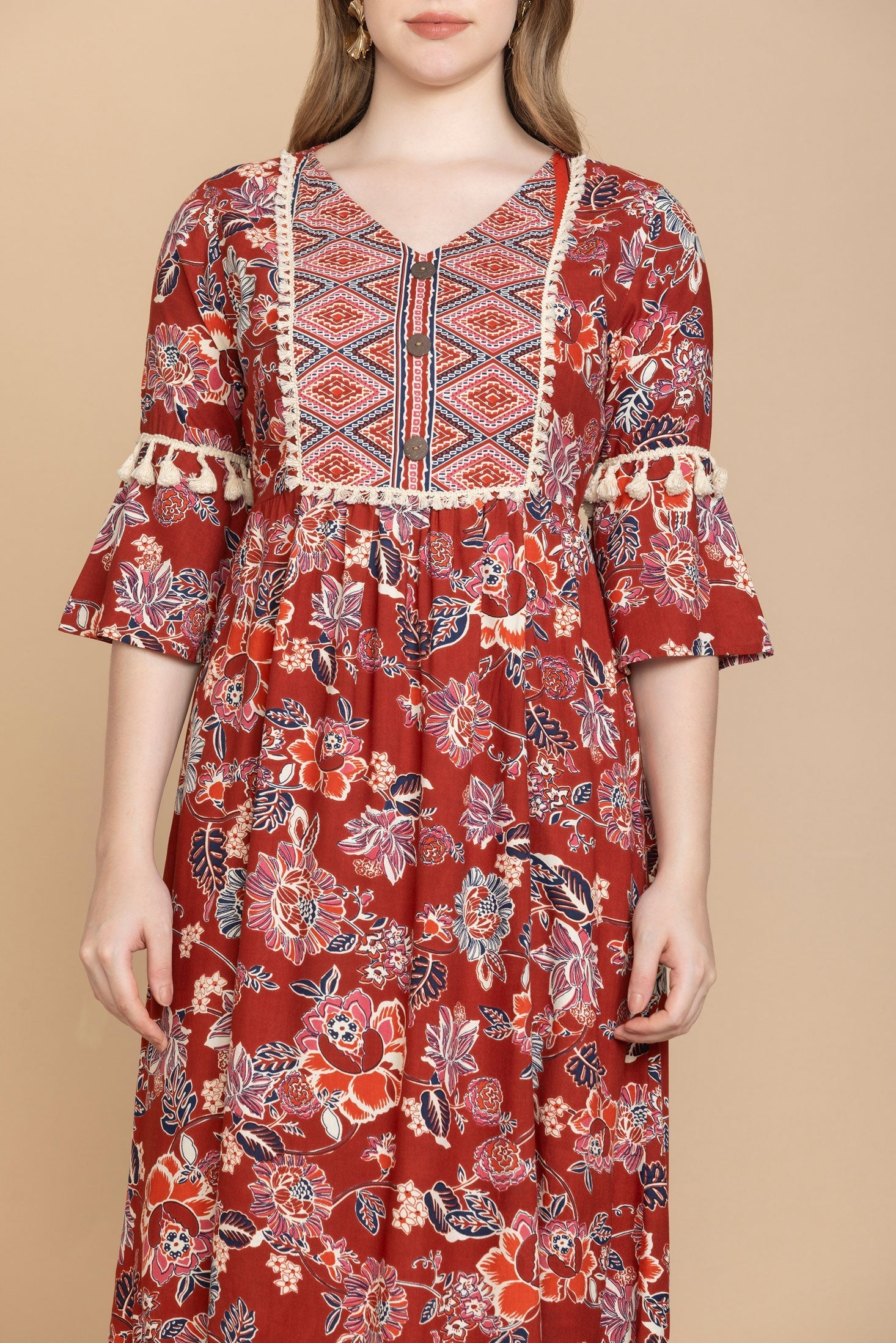 Kambry Floral Print Maxi Dress