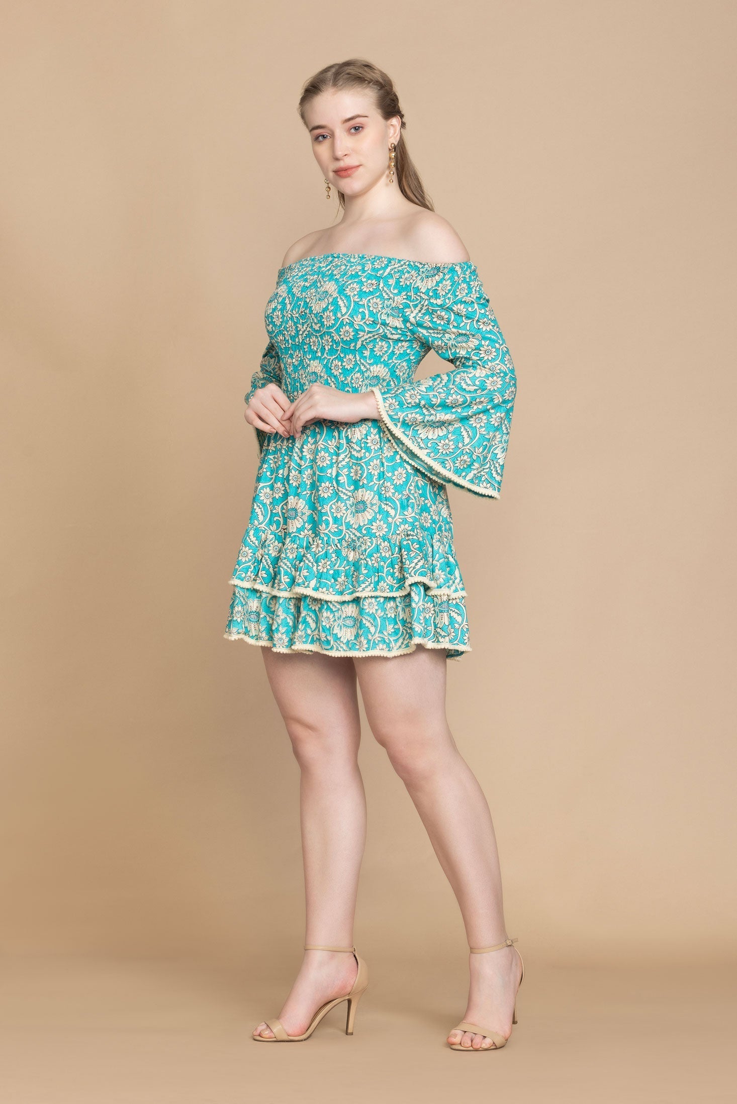 Bohera Mikala Floral Pattern Smocked DRESS