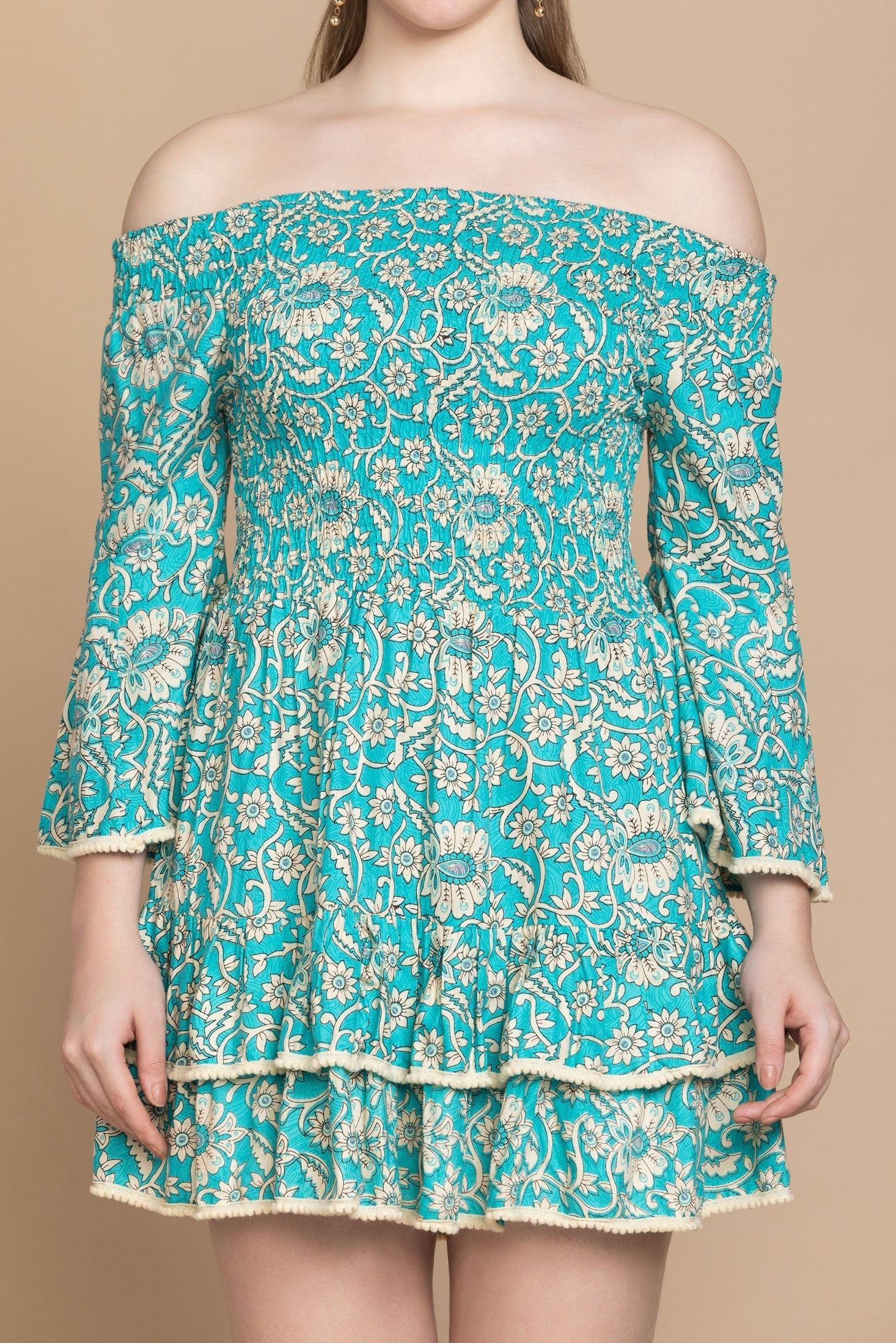 Bohera Mikala Floral Pattern Smocked DRESS