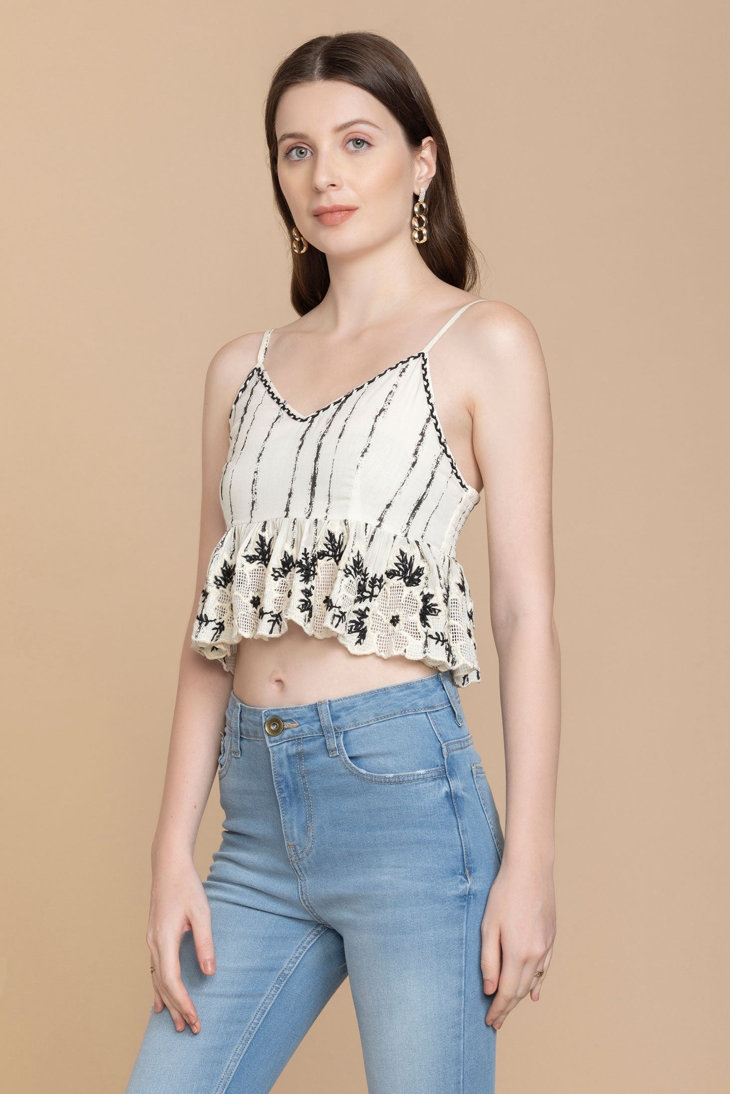 Bohera  Joanie Embroidered Bustier Top