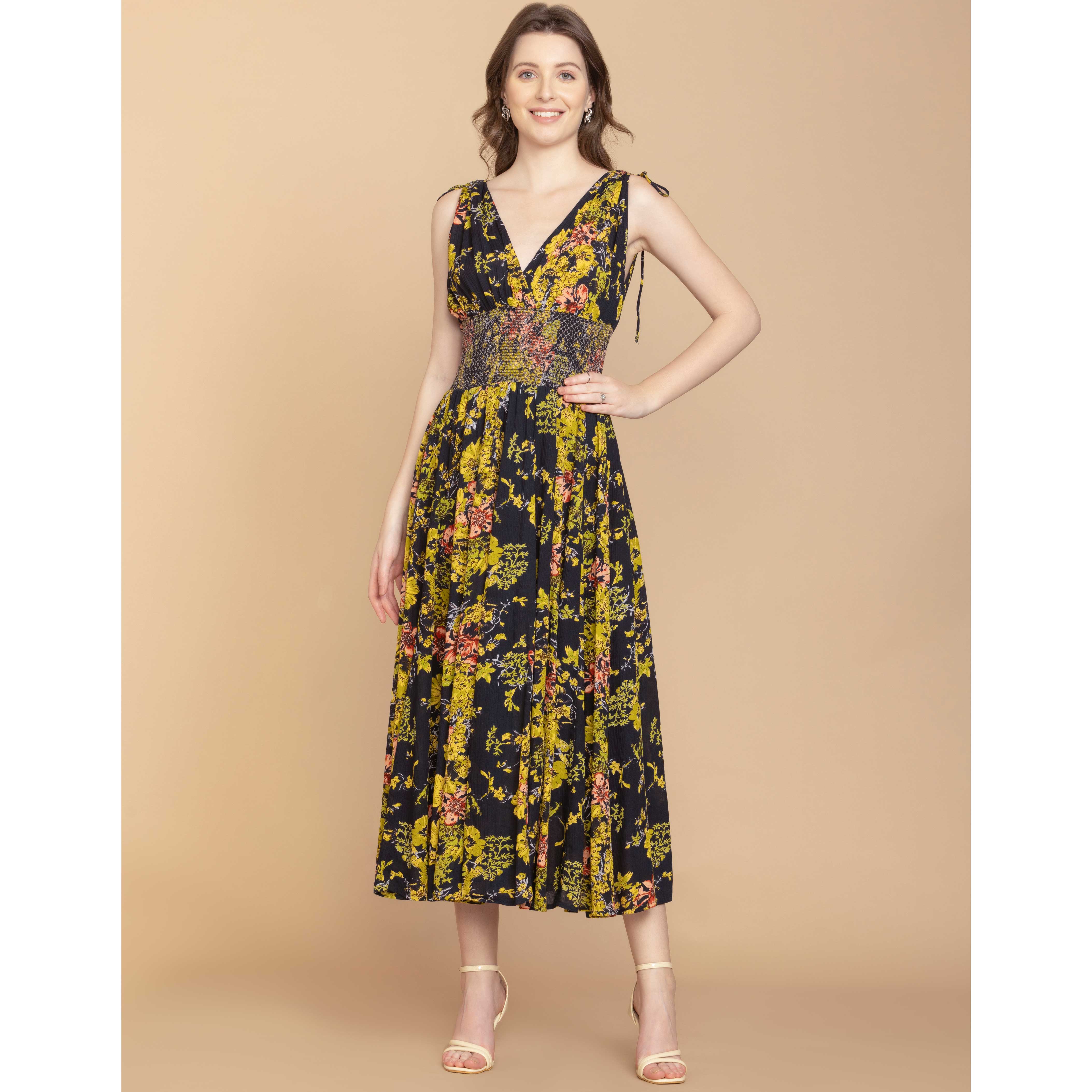 Bohera Carlotta Floral Drop Waist Dress
