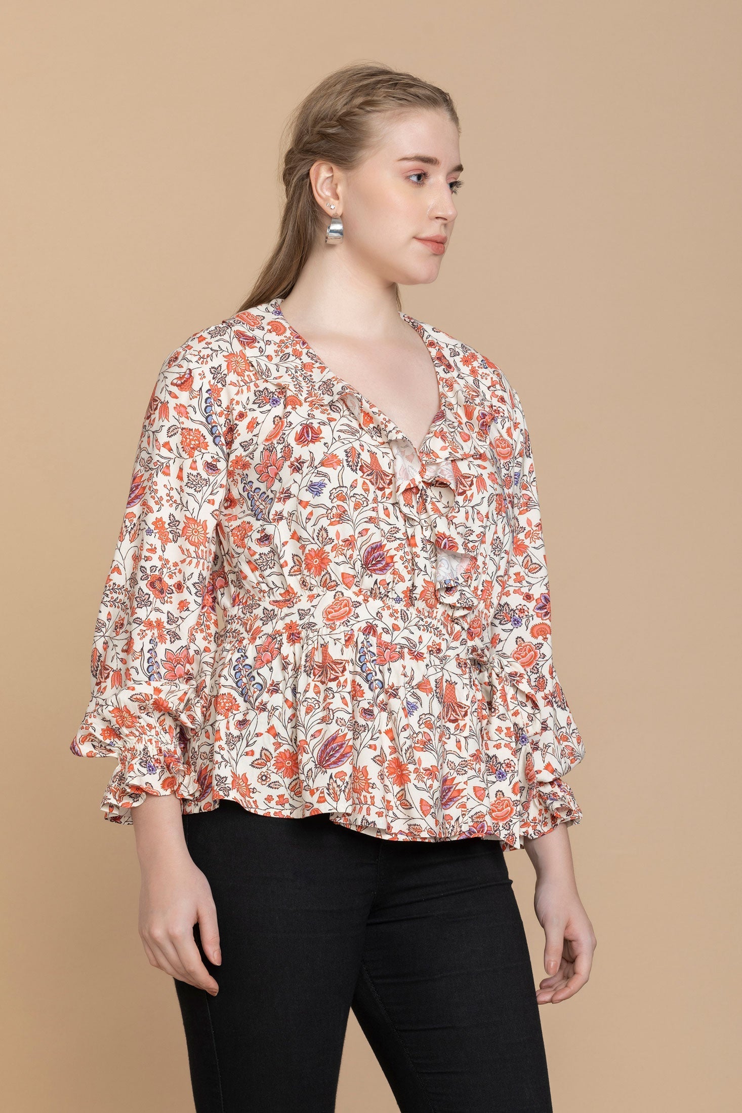 Bohera  Priscilla Wrap-Style Floral Top