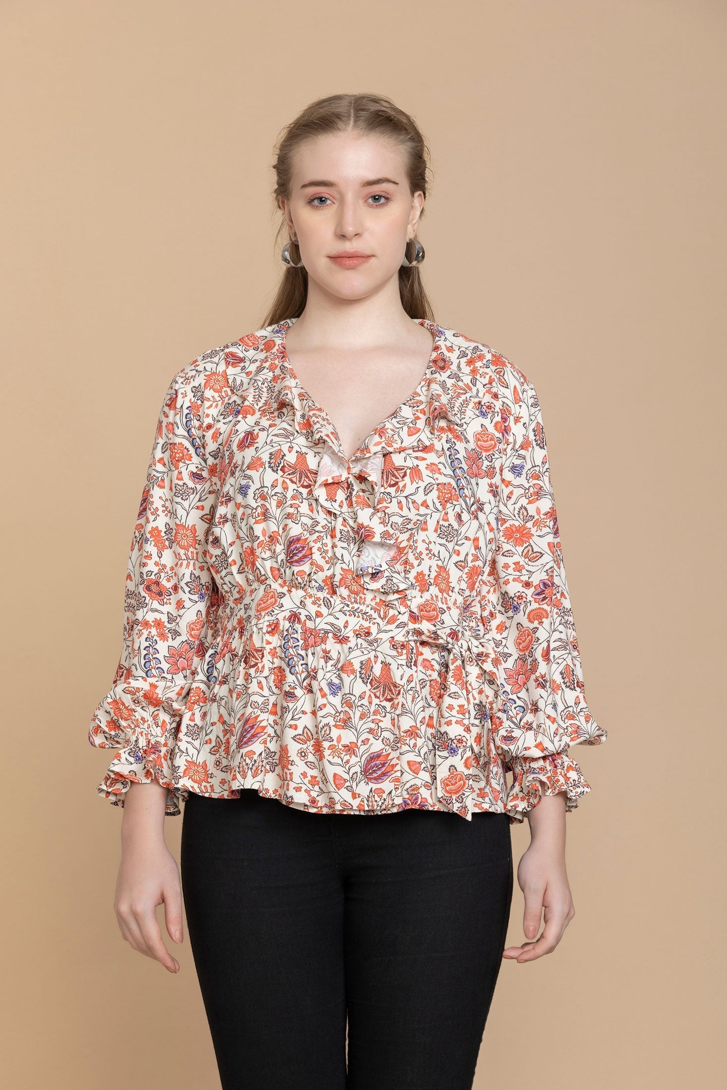 Bohera  Priscilla Wrap-Style Floral Top