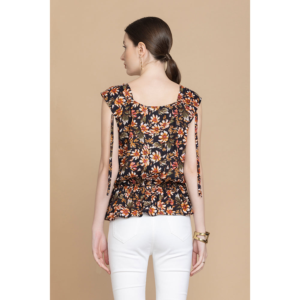 Bohera Noelle Wrap-Style Sleeveless Top with Ties