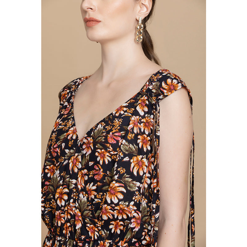 Bohera Noelle Wrap-Style Sleeveless Top with Ties