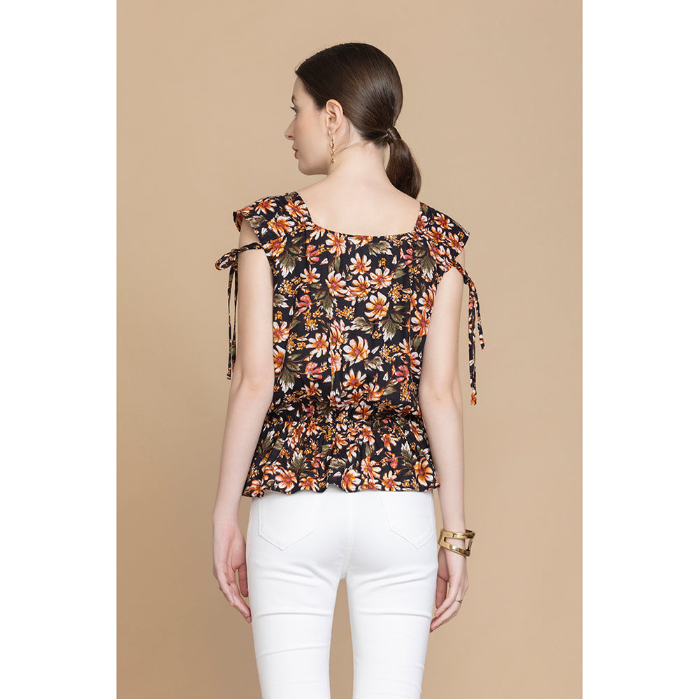 Bohera Noelle Wrap-Style Sleeveless Top with Ties