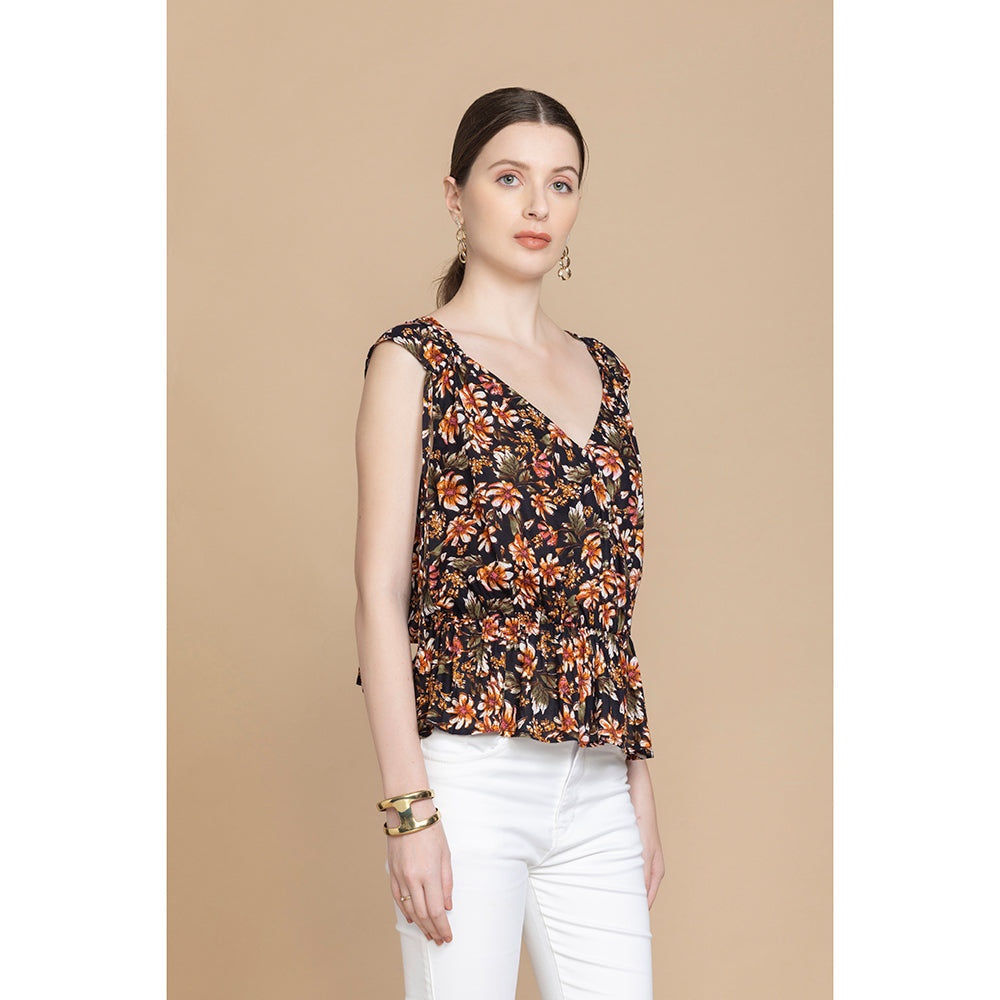 Bohera Noelle Wrap-Style Sleeveless Top with Ties