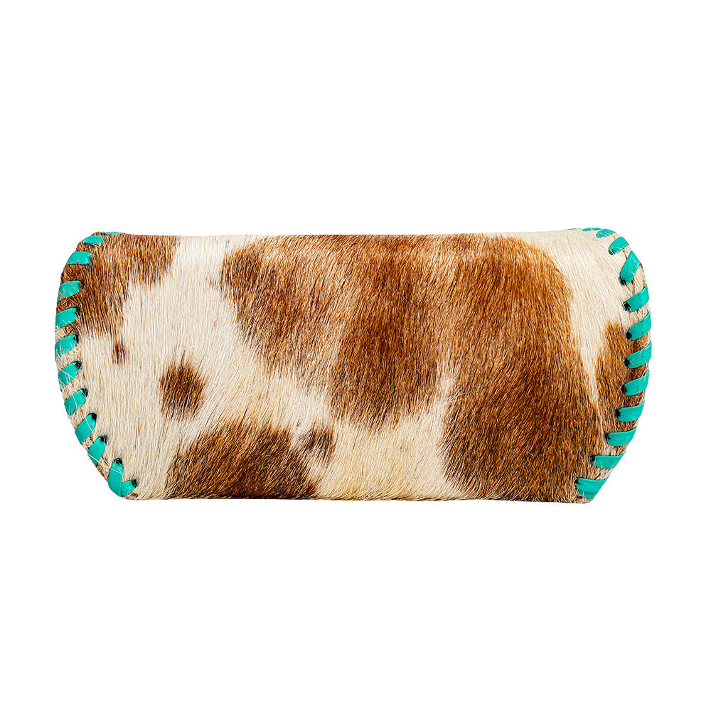 Buena Vista Sun glasses Case in Brown & White