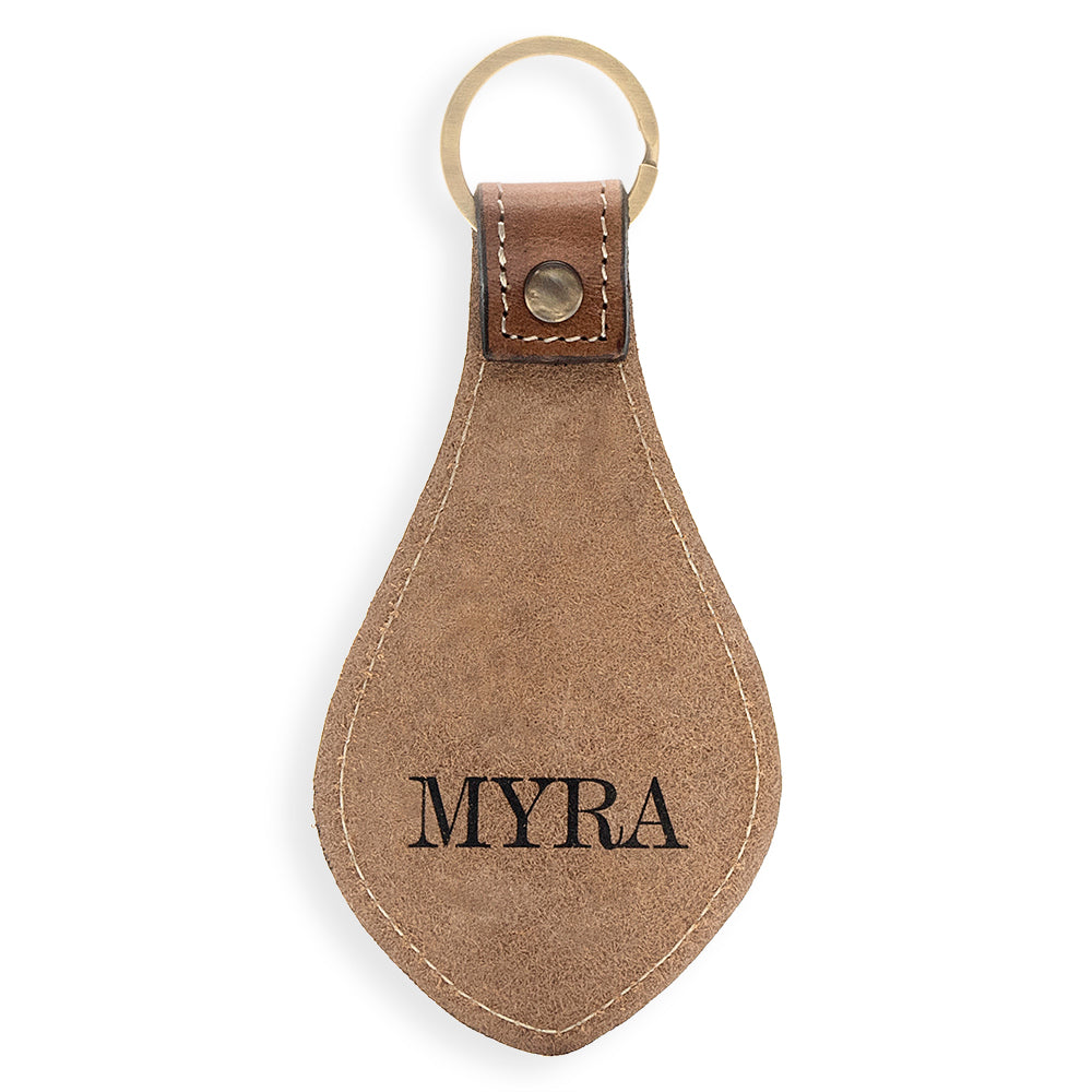 Bloom of Blooms Hand-tooled Leather Key Fob