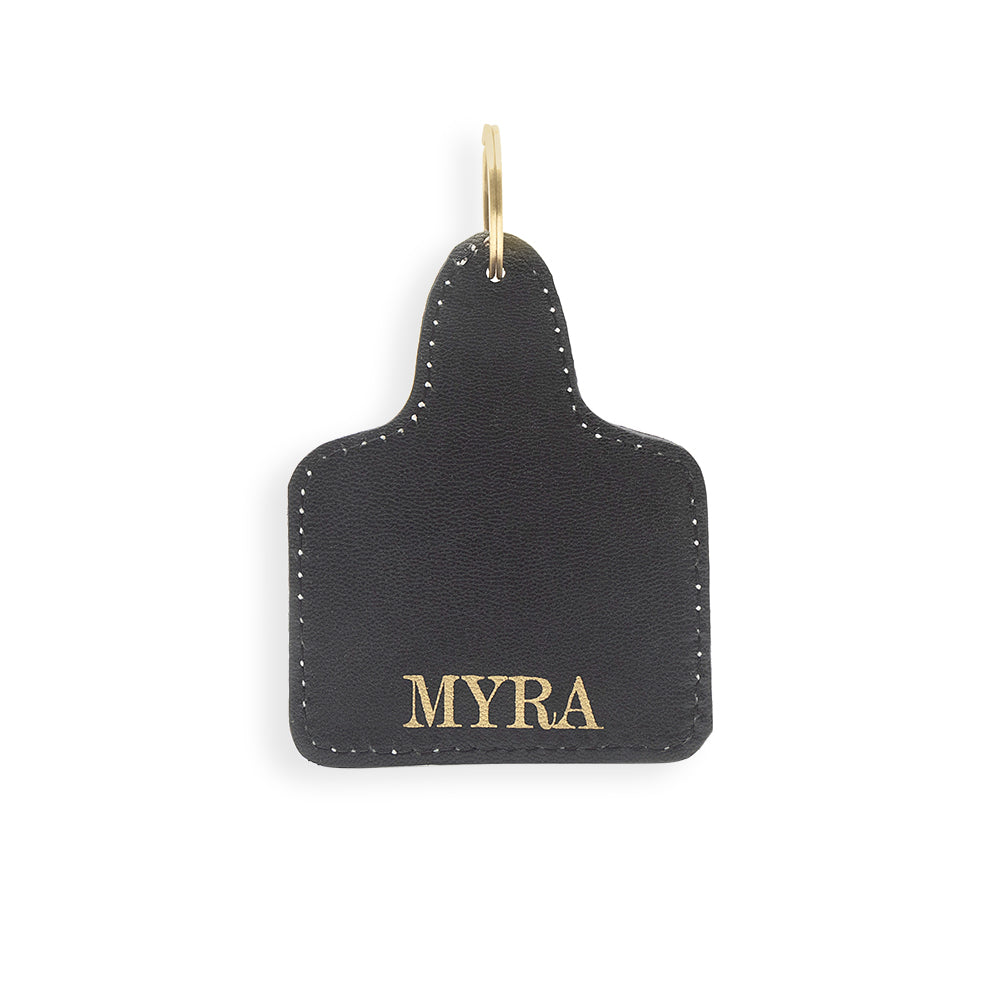 Desert Spring Hand-tooled Leather Key Fob