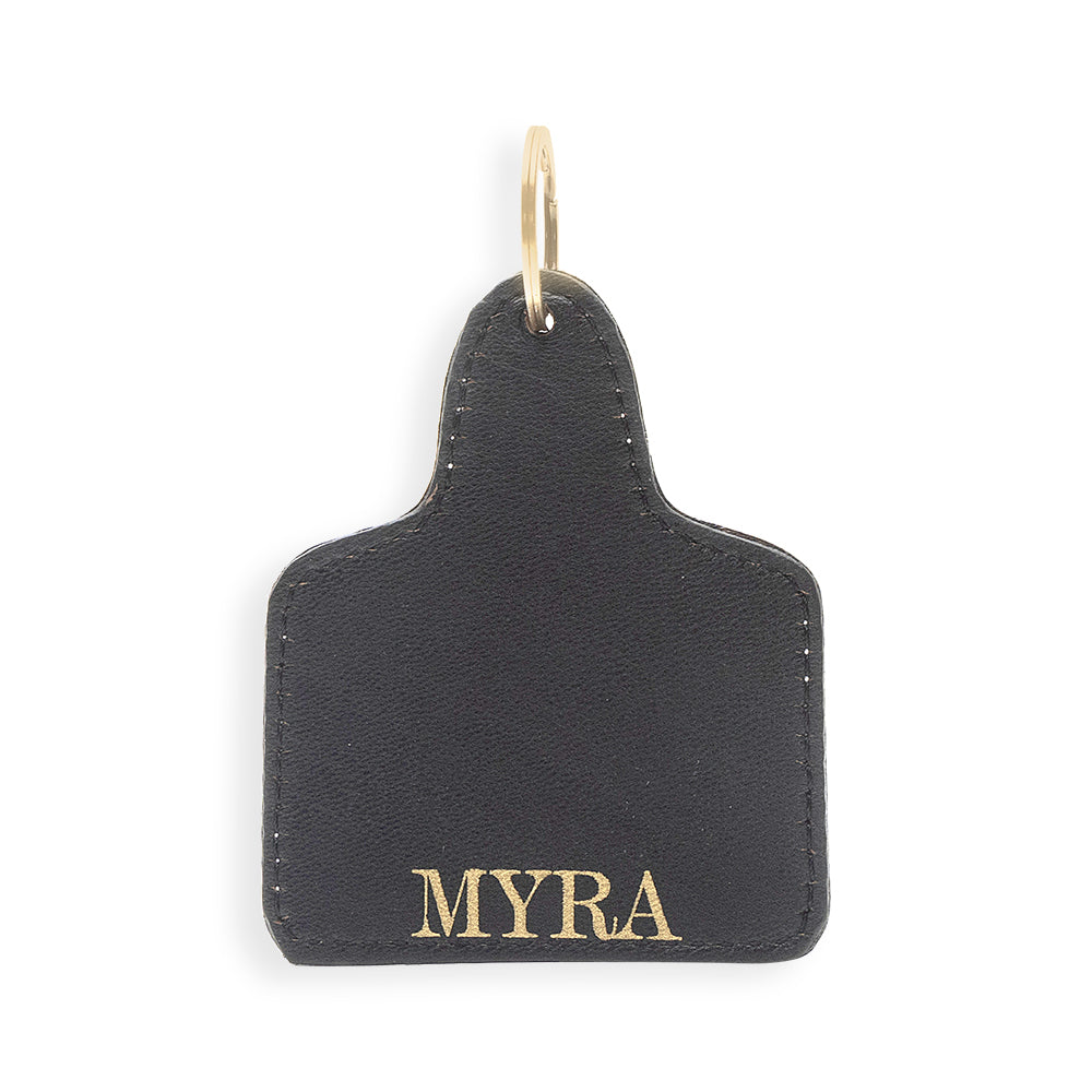 Goodnight Desert Hand-tooled Leather Key Fob